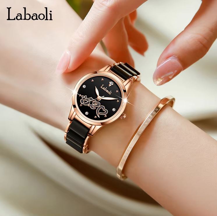 LABAOLI 268 Luxury Diamond Women's Quartz Watch | Stainless Steel Bracelet Waterproof Ladies Wristwatch