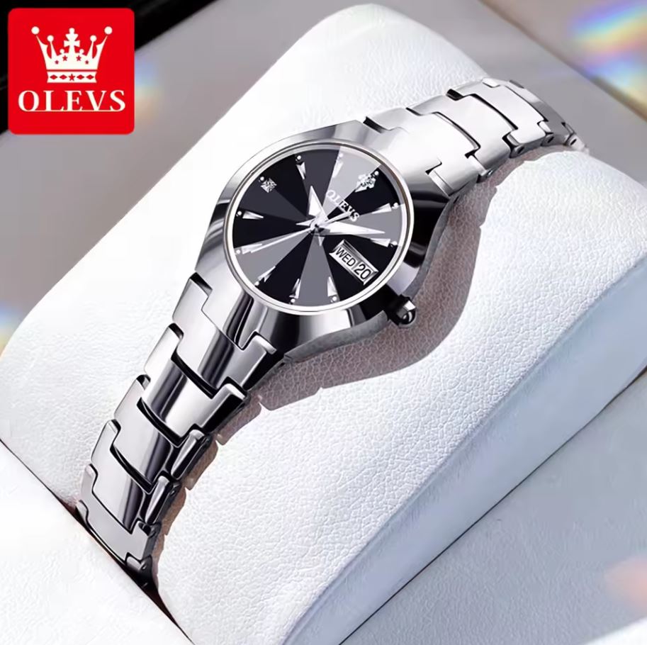 OLEVS 8697 Minimalist Diamond Quartz Watch