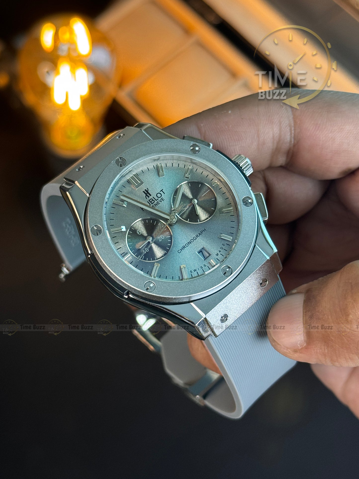 Hublot Classic Fusion Chronograph Men’s Watch – Ash Grey Dial & Grey Silicone Strap