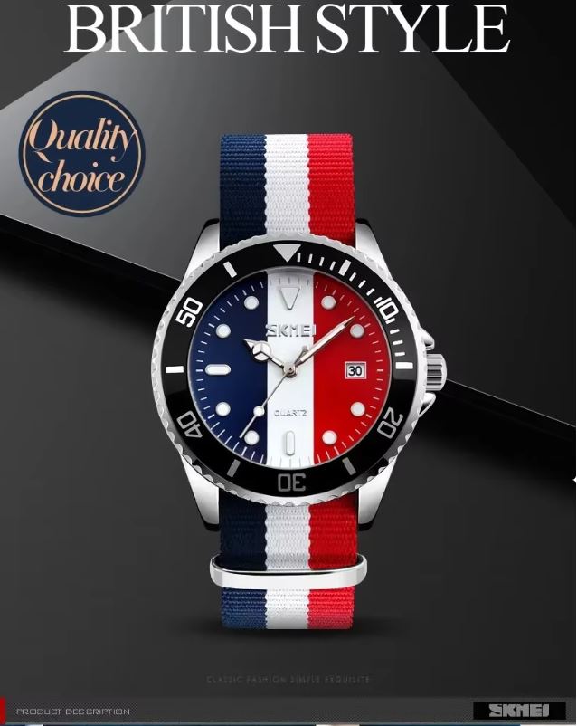 SKMEI 9133 Unisex Luxury Quartz Watch – Waterproof Calendar Business Sports Wristwatch