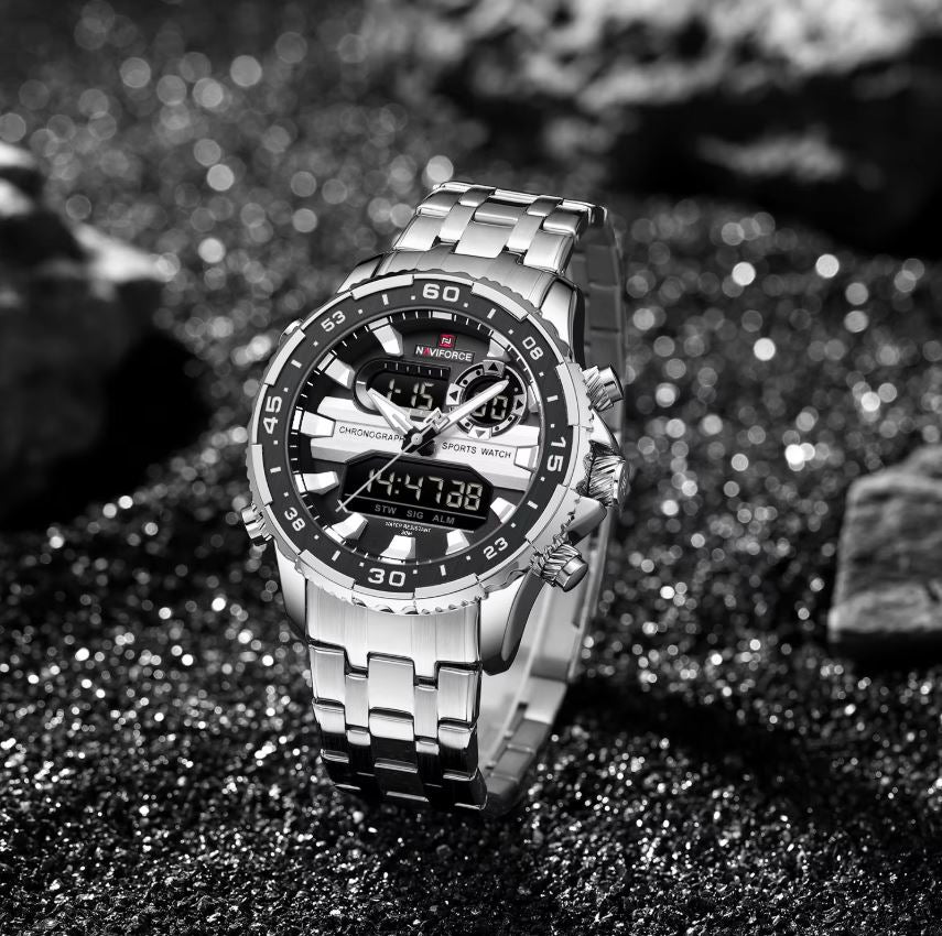 Naviforce 9234 Men’s Waterproof Sports Dual Display Watch