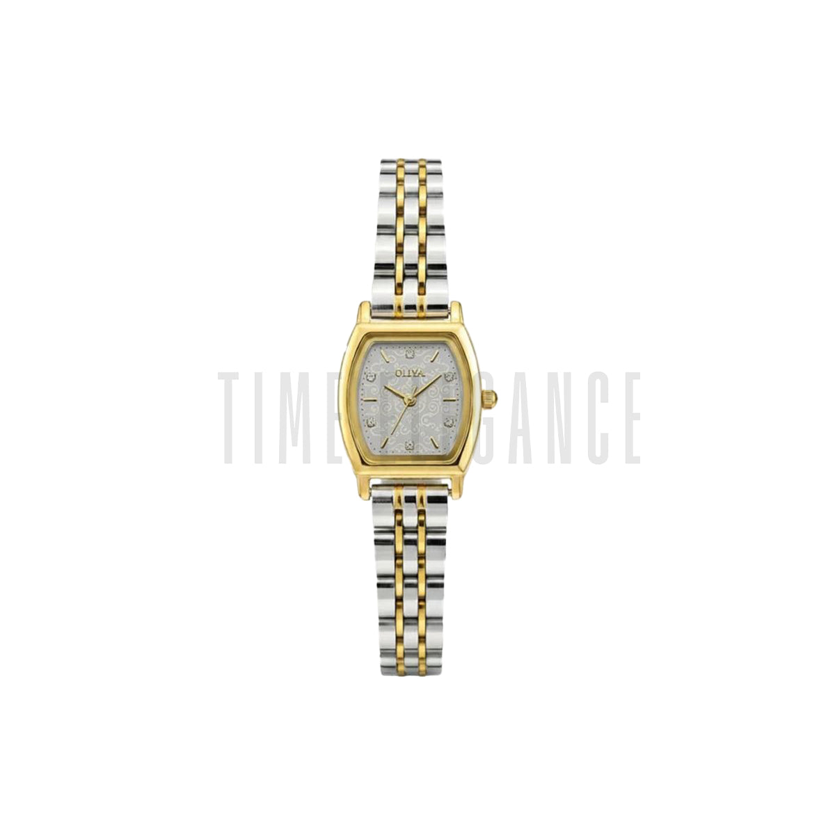 OLIYA 2001 Women’s Luxury Tonneau Quartz Watch Grey Dial – Stainless Steel Water Resistant Wristwatch