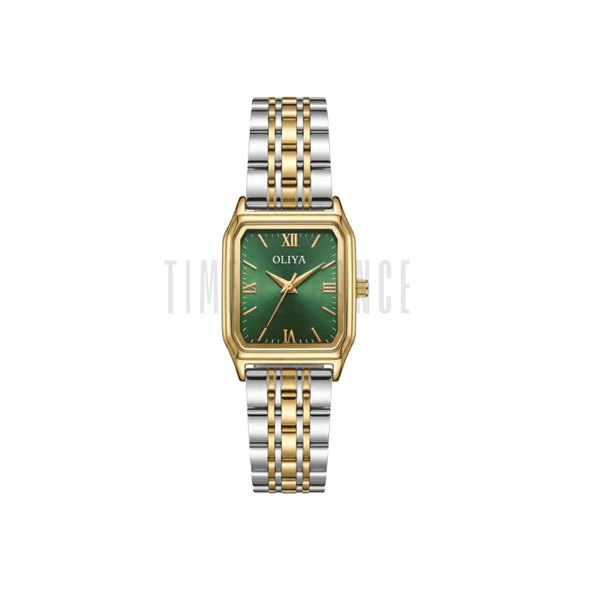 OLIYA 899 Women’s Luxury Square Quartz Watch Green Dial– Simple Scale Fashion Wristwatch