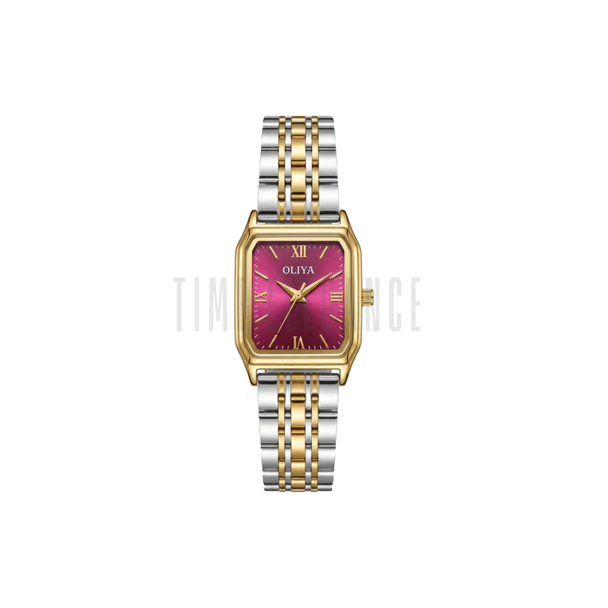OLIYA 899 Women’s Luxury Square Quartz Watch Red Dial– Simple Scale Fashion Wristwatch