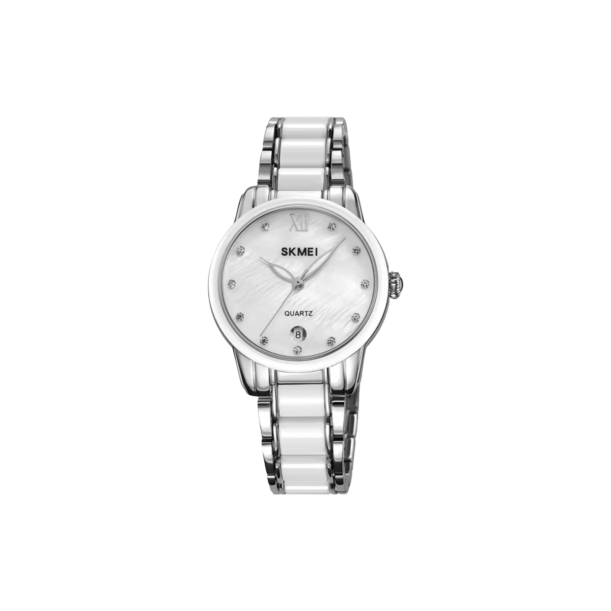SKMEI 2175 Women’s Silver Quartz Watch – Elegant Alloy Bracelet Ladies Watch