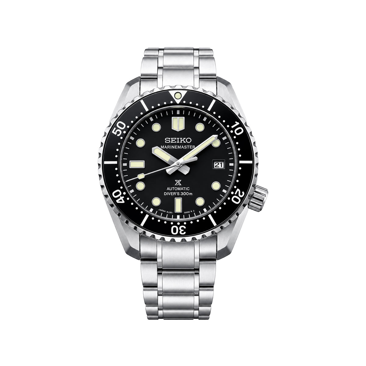 Seiko Marinemaster Automatic Diver – Black Dial Stainless Steel Watch