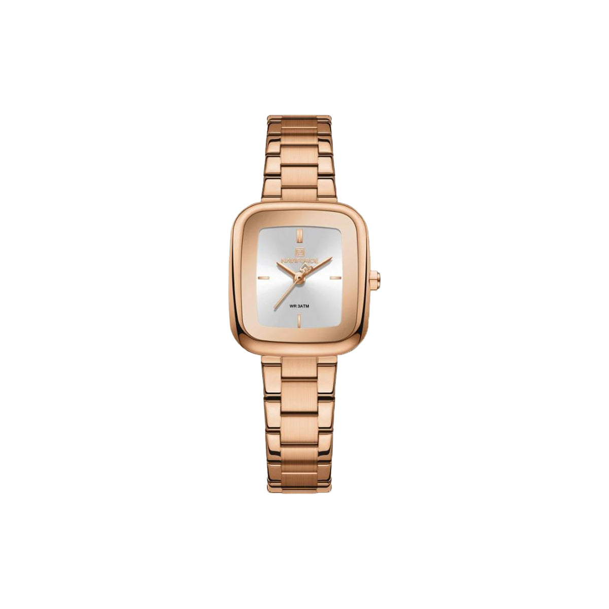 NAVIFORCE NF5075 Women’s Vintage Quartz Watch Rosegold White – Stainless Steel Bracelet