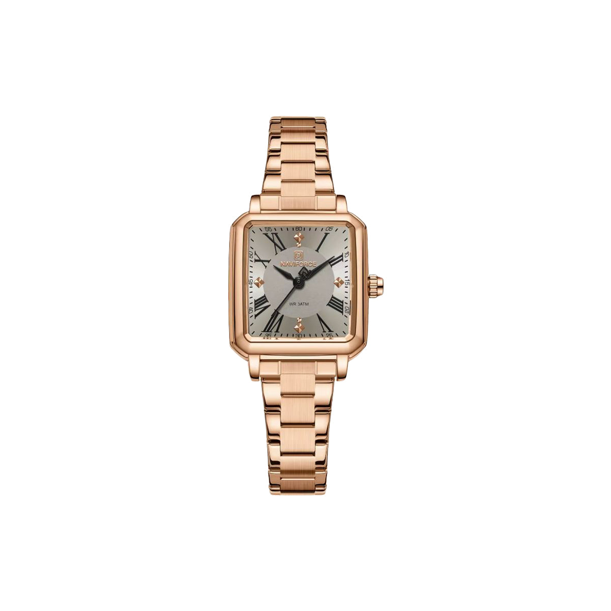 NAVIFORCE NF5065 Women’s Square Quartz Watch Grey Dial– Stainless Steel Bracelet