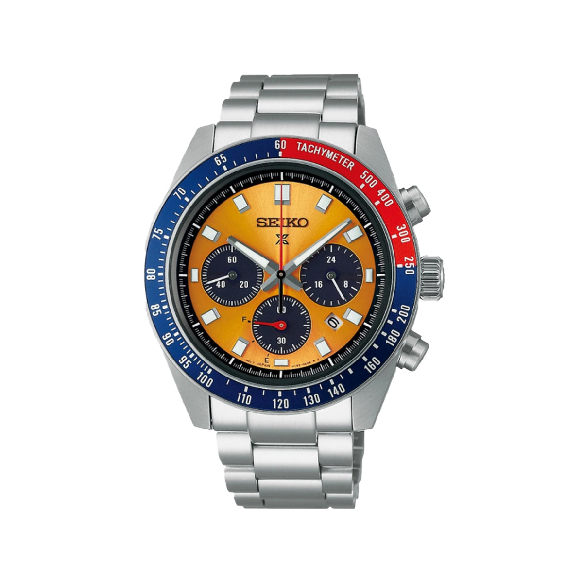Seiko 292775 Prospex Speedtimer Chronograph Men's Watch – Golden Dial, Stainless Steel Bracelet