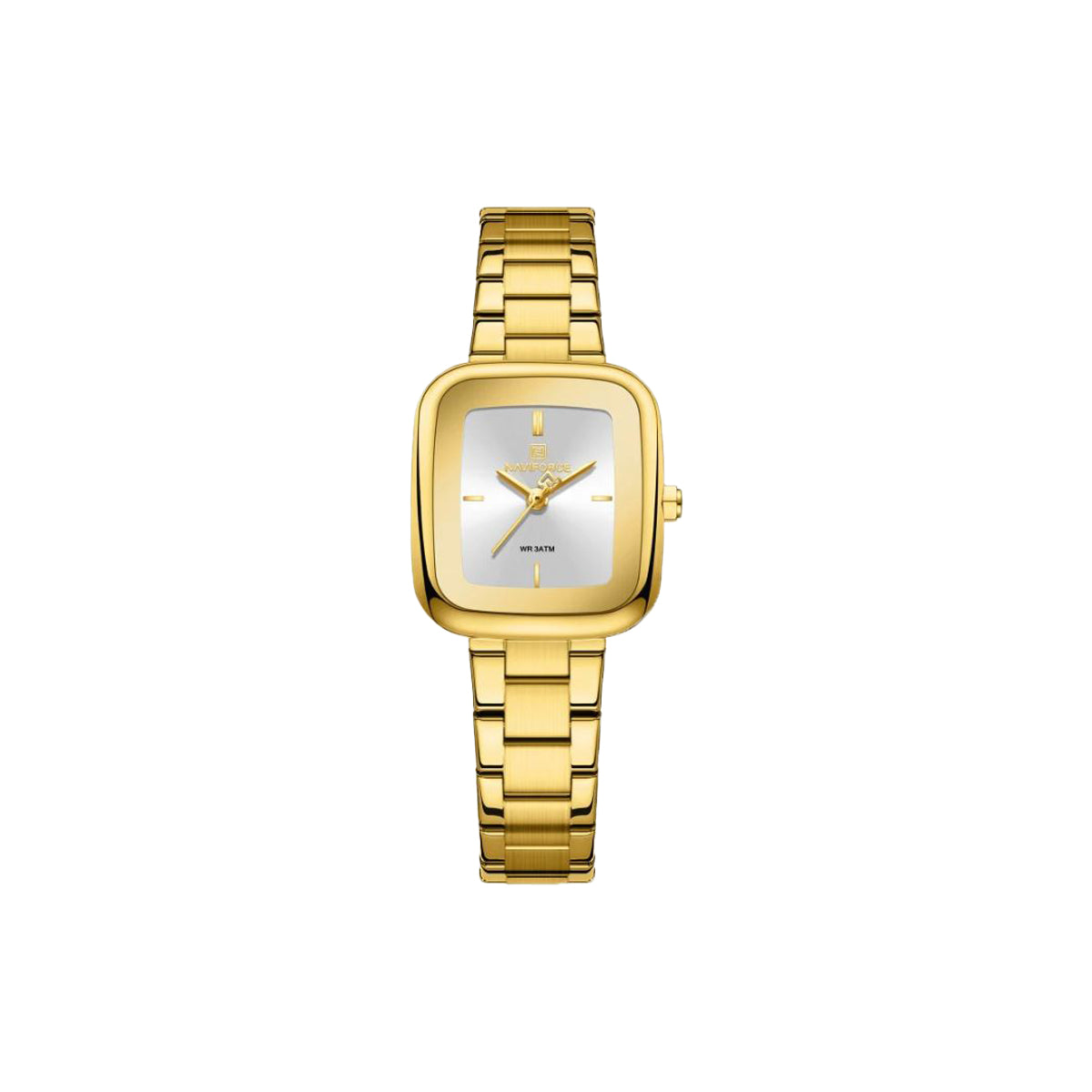 NAVIFORCE NF5075 Women’s Vintage Quartz Watch Golden White – Stainless Steel Bracelet