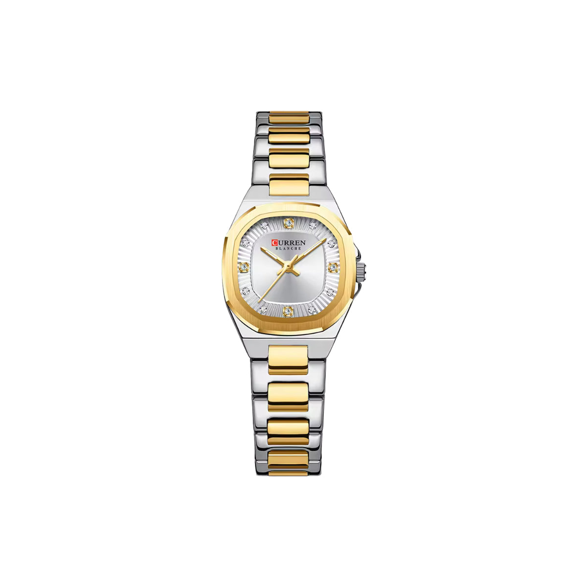CURREN 9104 Women’s Luxury Quartz Watch White– 25mm Dial, Luminous Hands & Stainless Steel Bracelet