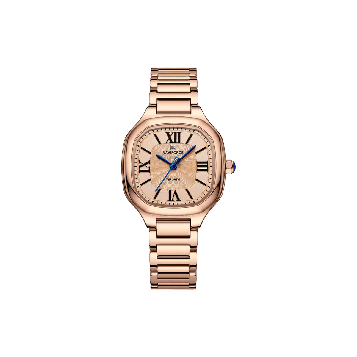 NAVIFORCE 5042 Women’s Square Quartz Watch Rose Gold – Stainless Steel Bracelet