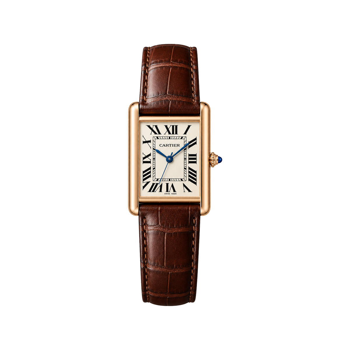 cartier tank dress watch AAA Grade Américaine Rose Gold Brown Leather Quartz flat brancards Coat Chest Size:36 For Love & Lemons jumpsuits-rompers-overalls-sets