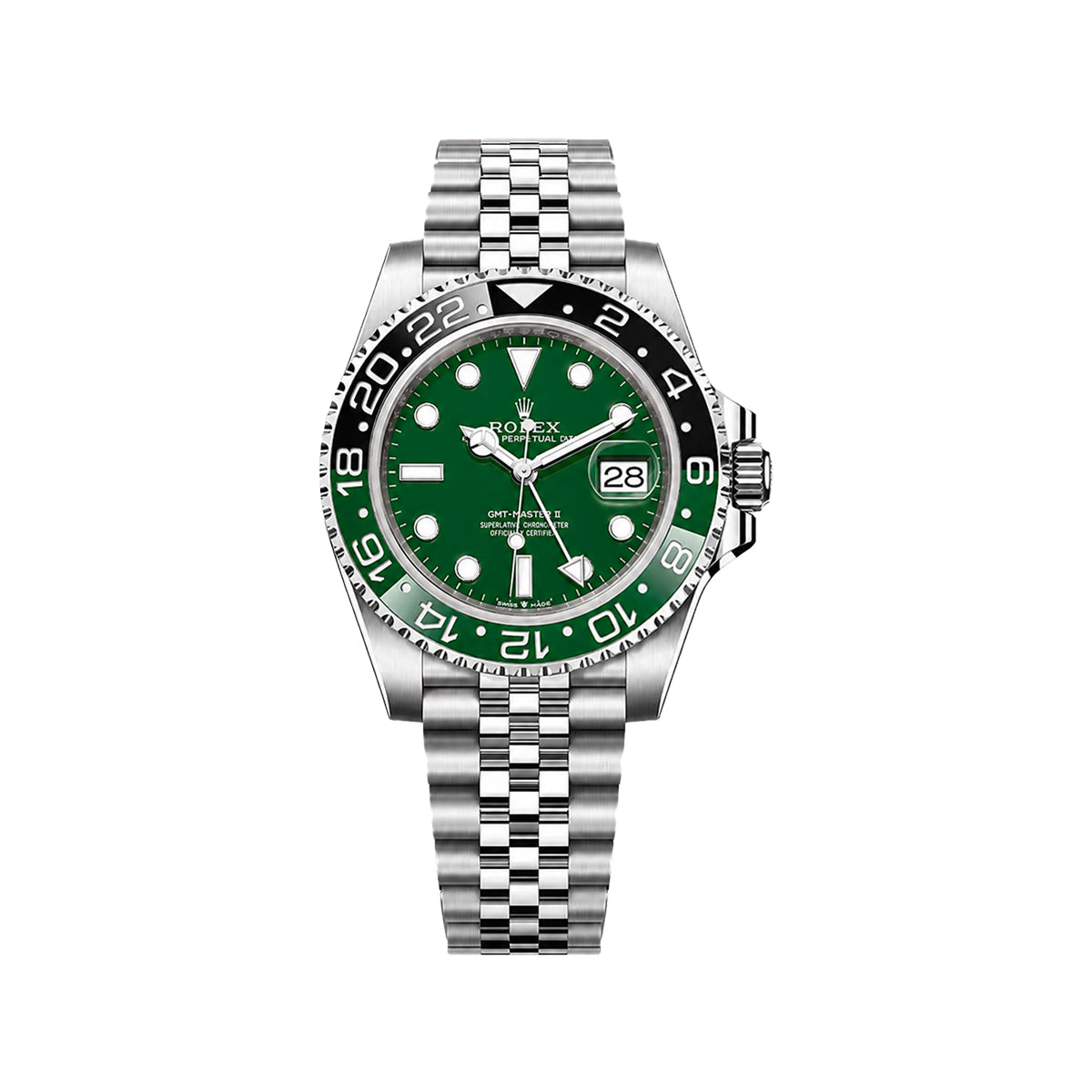Rolex GMT-Master II Sprite Men’s Watch – Black Dial & Green Black Bezel