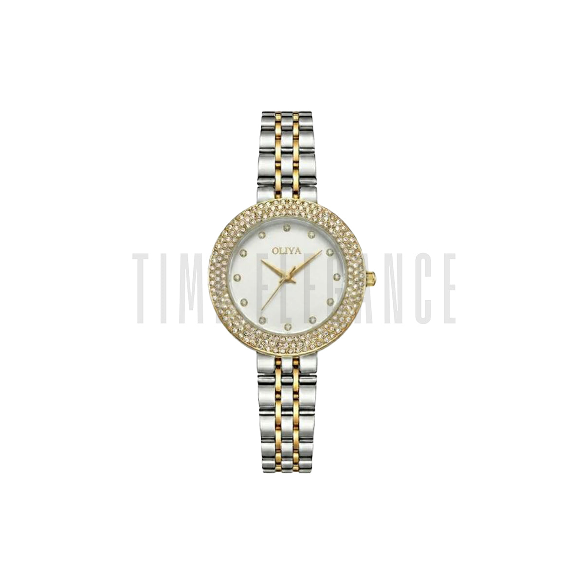 OLIYA 6802 Women’s Luxury Quartz Watch Gold White Dial– Stainless Steel 3ATM Waterproof Fashion Wristwatch