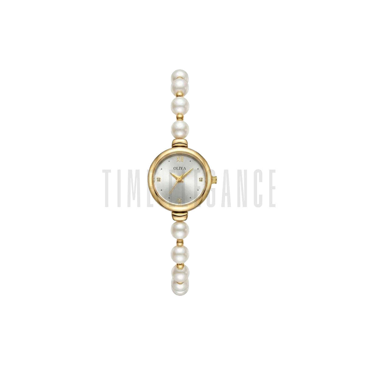 OLIYA 993 Women’s Pearl Bracelet Watch – Elegant White Dial Quartz Wristwatch