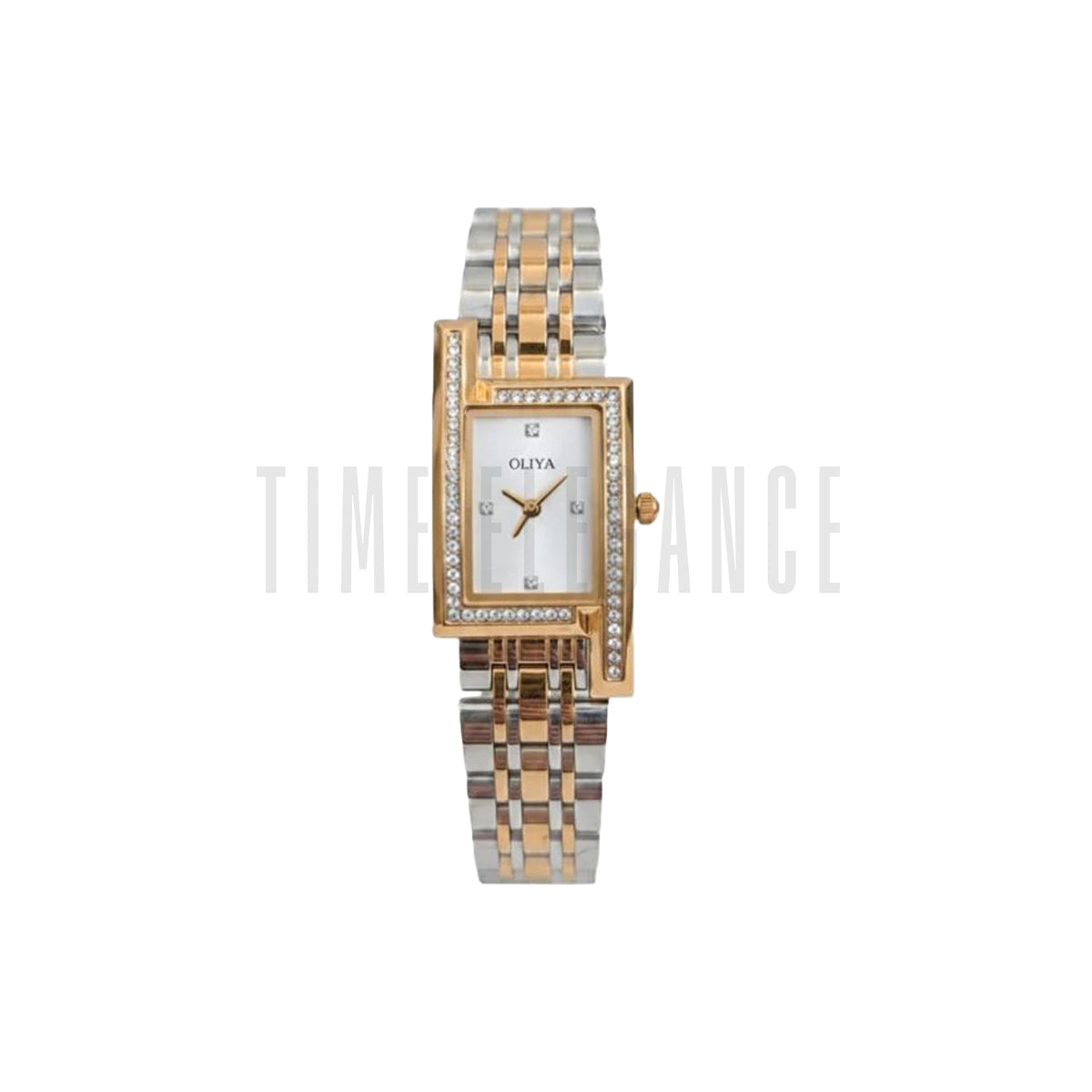 OLIYA 6818 Women’s Small Square Quartz Watch White Dial – New Fashion Versatile Wristwatch