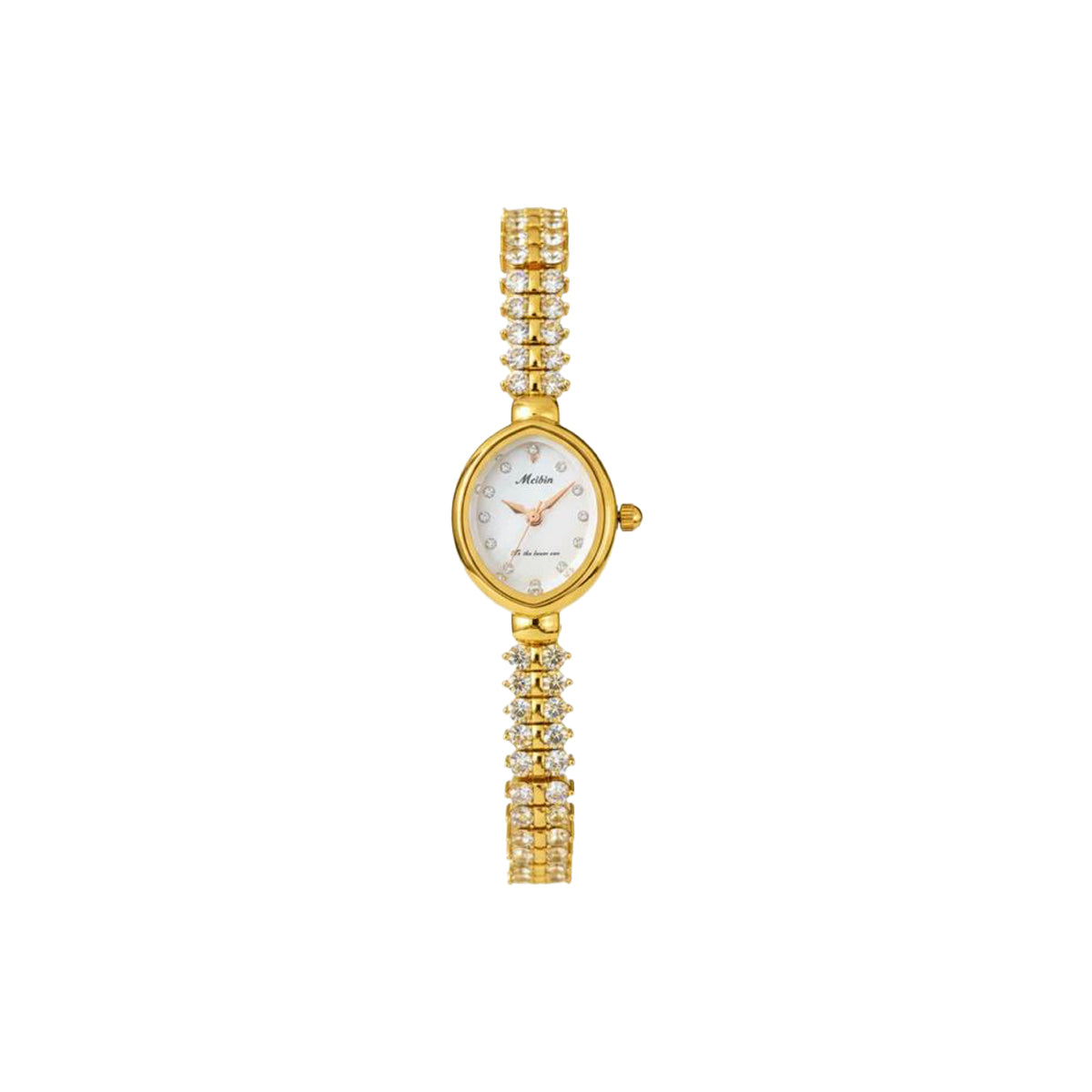 MEIBIN M1870L Women’s Luxury Crystal Bracelet Gold Watch – Elegant Fashion Quartz Wristwatch (Copy)