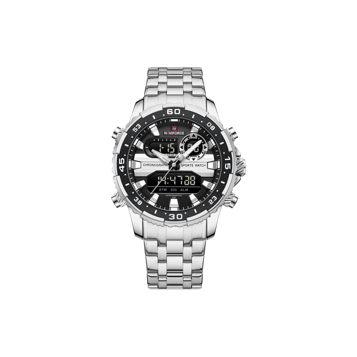 Naviforce 9234 dual display men’s watch with black dial