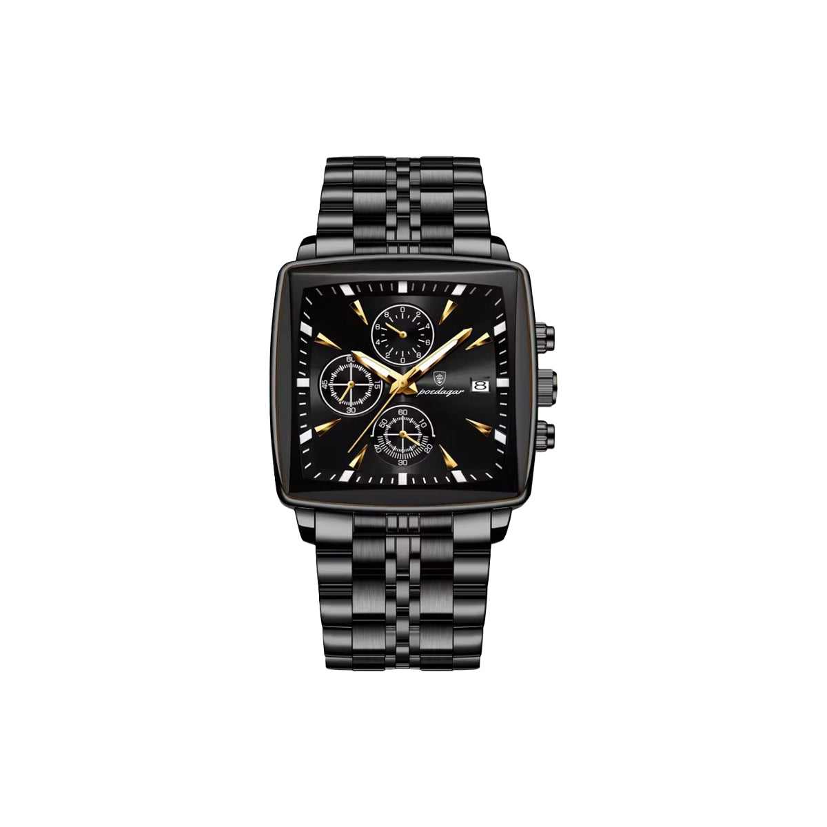 POEDAGAR 866 elegant stainless steel men’s wristwatch