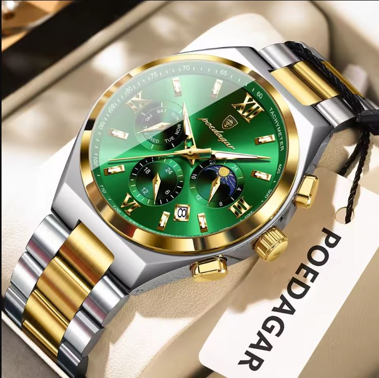 POEDAGAR 688 premium waterproof men’s watch with date display
