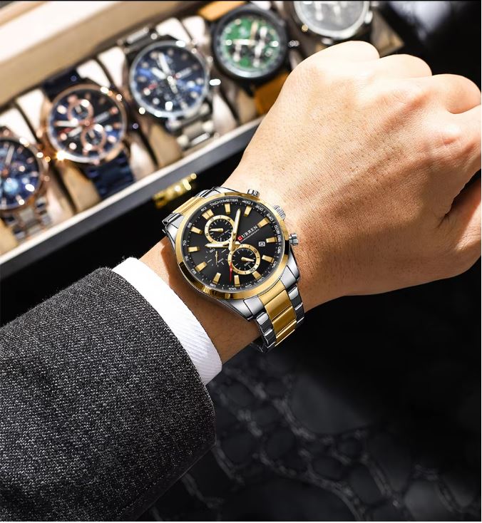 Curren 8445 Fashion Casual Watch Full Display