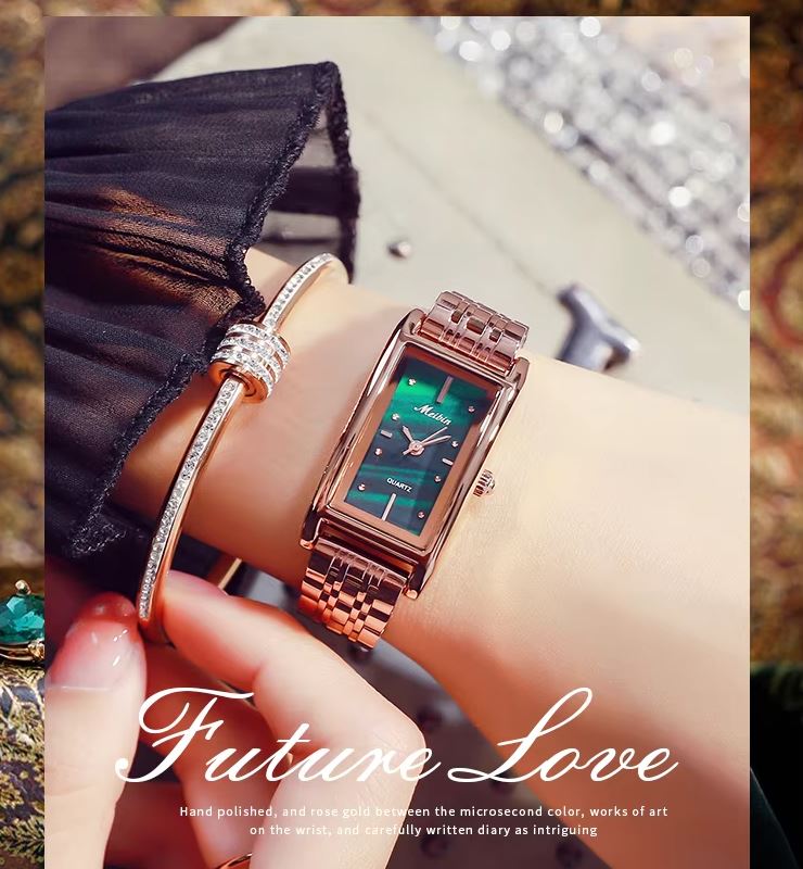 MEIBIN 1500 Women’s Luxury Quartz Watch – Stainless Steel Fashion Jewelry Wristwatch