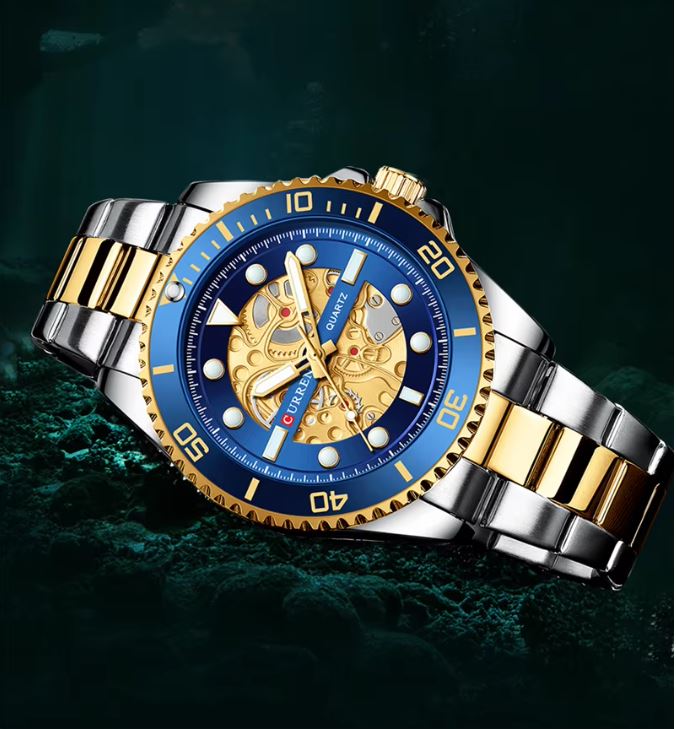 CURREN 8412 Men's Business Quartz Watch with Stainless Steel Strap