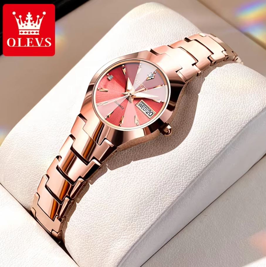 OLEVS 8697 Minimalist Diamond Quartz Watch