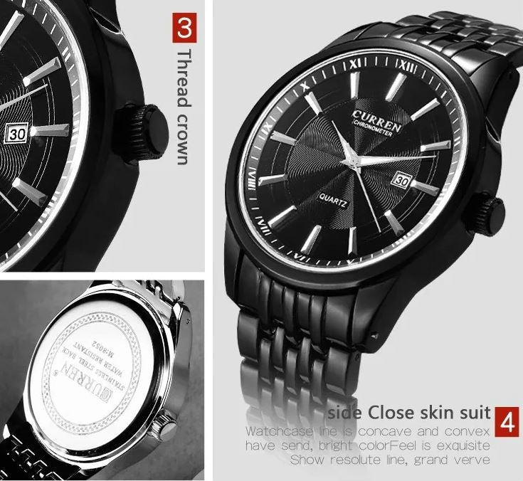 CURREN 8052 stylish waterproof men’s watch on wrist