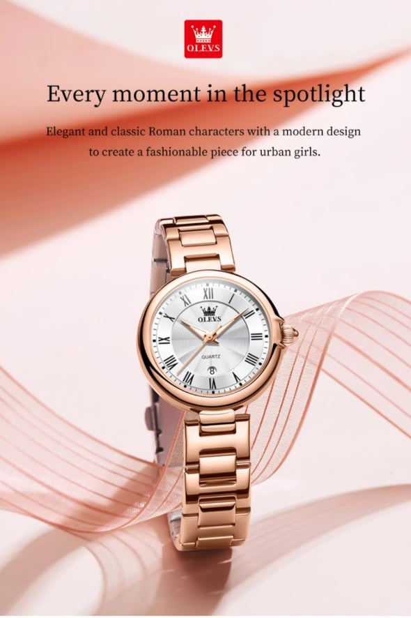OLEVS 5608 Women’s Luxury Casual Waterproof Quartz Watch