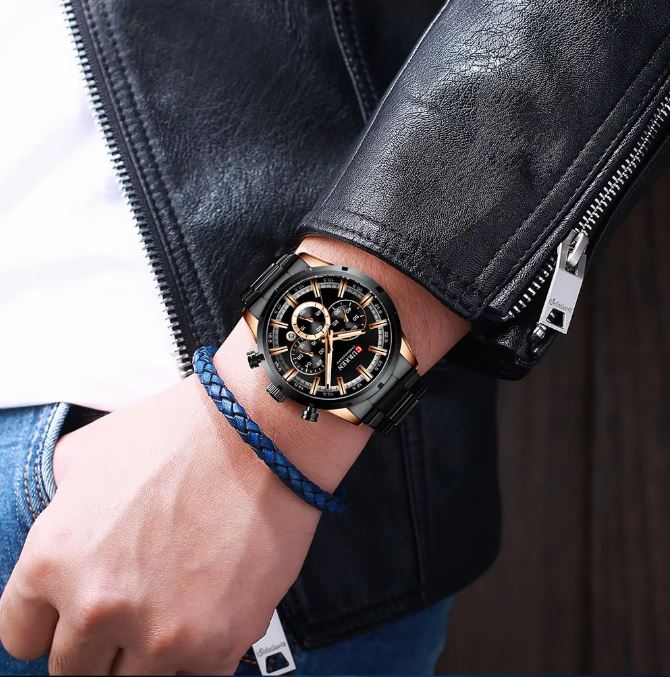 CURREN 8355 Original Luxury Quartz Watch Front View