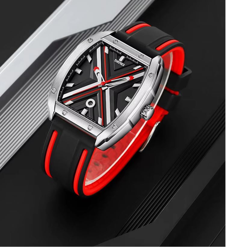 SKMEI 9364 Men’s Quartz Watch – Classic Silicone Strap Waterproof Wristwatch