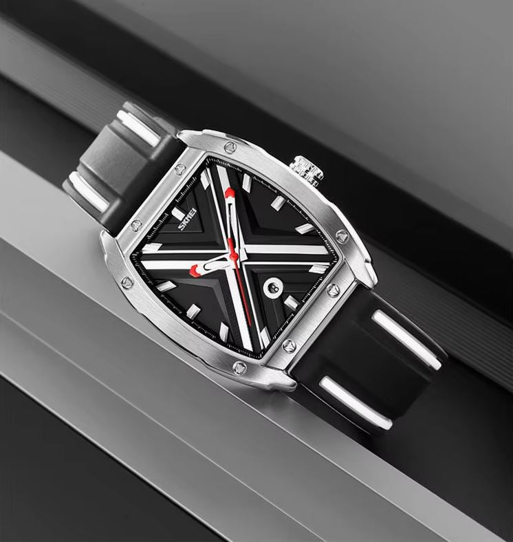 SKMEI 9364 Men’s Quartz Watch – Classic Silicone Strap Waterproof Wristwatch
