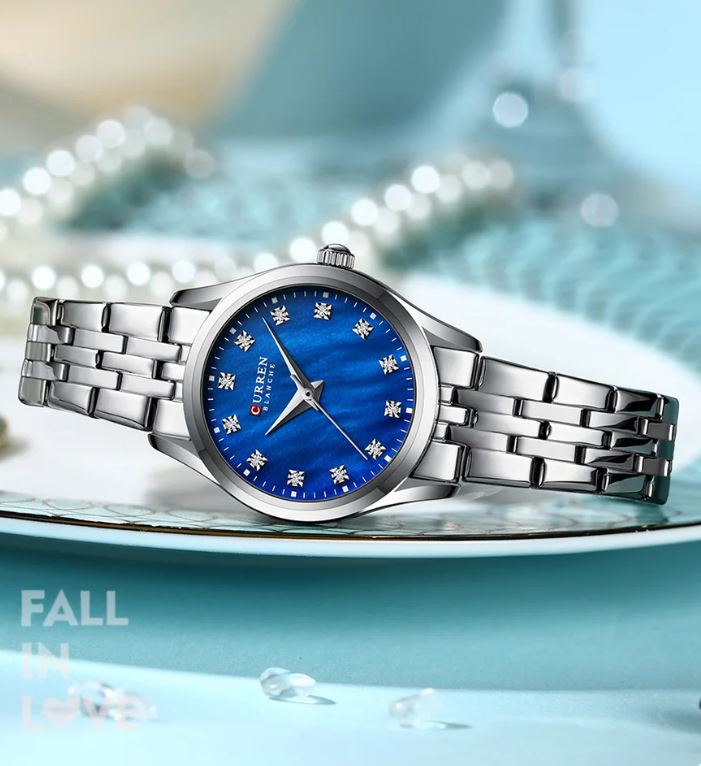 CURREN 9111 Women’s Luxury Watch Blue – Slim Elegant Style