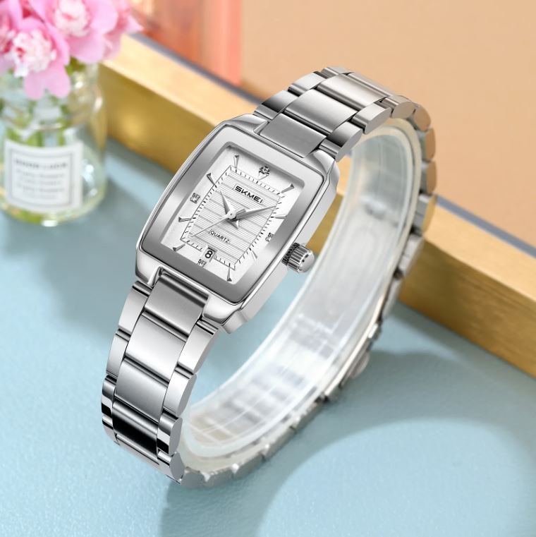 SKMEI 2578 Women’s Quartz Watch Silver White– Elegant Fashion Waterproof Wristwatch