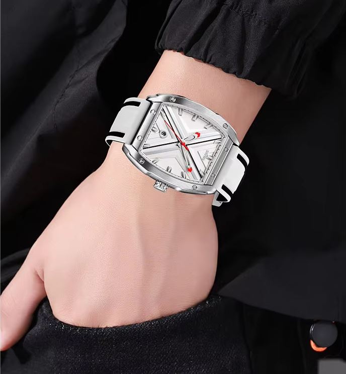 SKMEI 9364 Men’s Quartz Watch – Classic Silicone Strap Waterproof Wristwatch