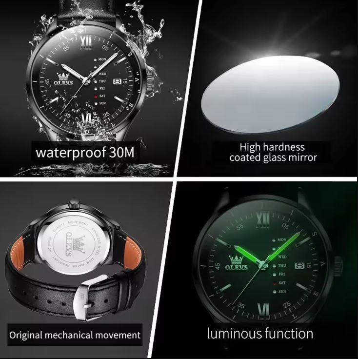 OLEVS-2931 men’s stylish watch with luminous display