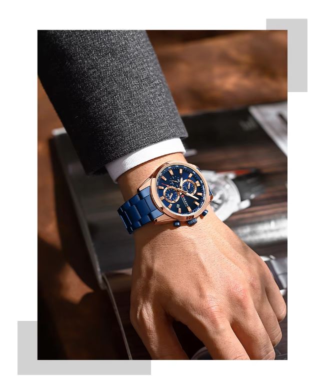 Curren 8445 Elegant Stainless Steel Sport Watch for Men