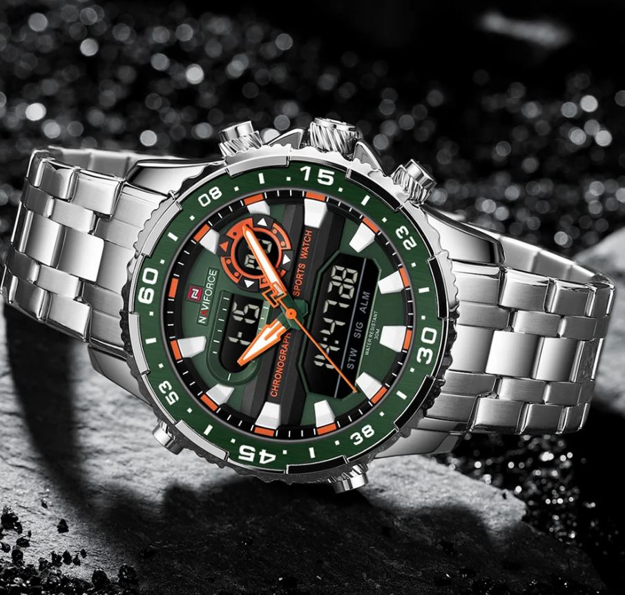 Naviforce 9234 Men’s Waterproof Sports Dual Display Watch