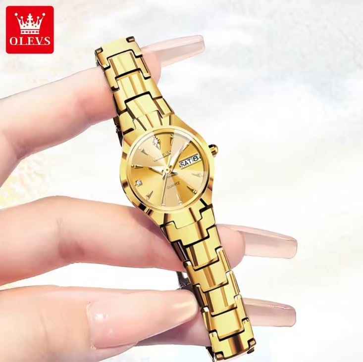 OLEVS 8697 Elegant Stainless Steel Waterproof Watch for Women