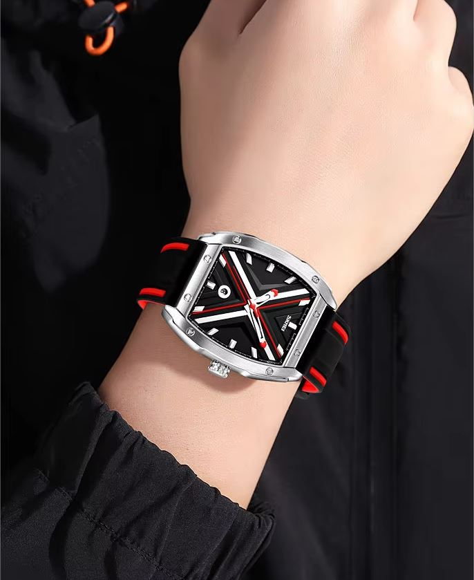 SKMEI 9364 Men’s Quartz Watch – Classic Silicone Strap Waterproof Wristwatch