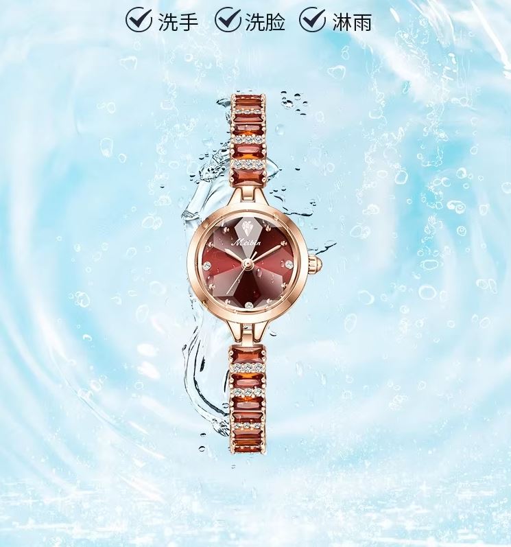 MEIBIN 1690 Women’s Fashion Bracelet Watch Red – Waterproof Quartz Jewelry Wristwatch