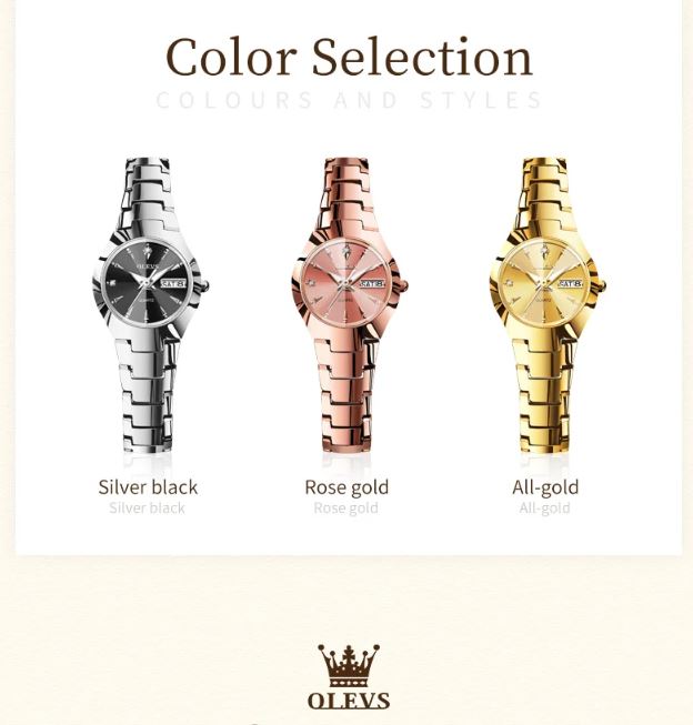OLEVS 8697 Women's Luxury Minimalist Diamond Quartz Watch