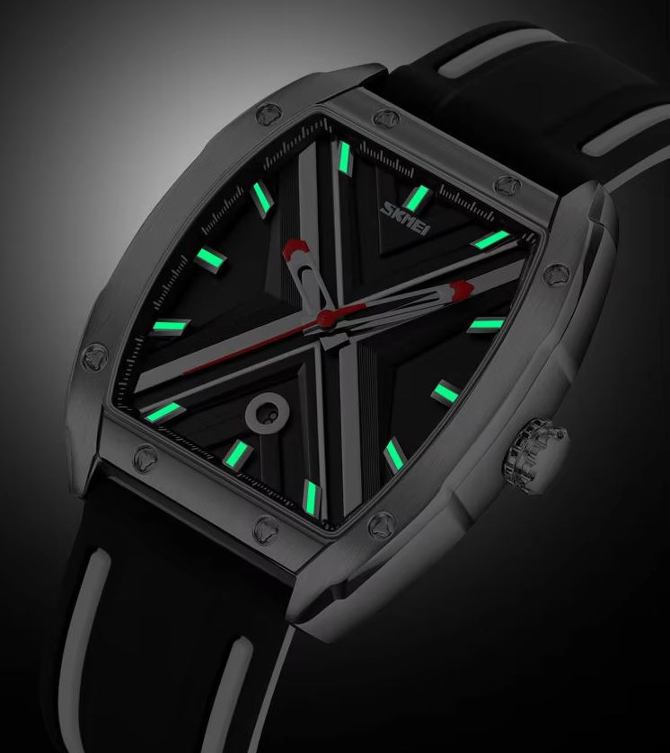SKMEI 9364 Men’s Quartz Watch – Classic Silicone Strap Waterproof Wristwatch