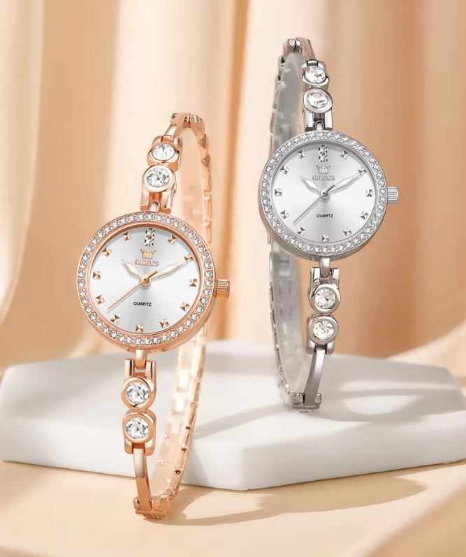 OLEVS 5670 Custom Logo Diamond Luminous Quartz Watch