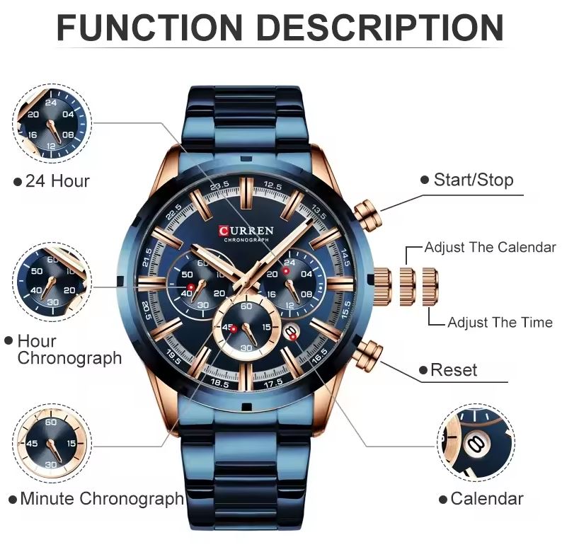 CURREN 8355 Stylish Men's Watch Suitable for Business