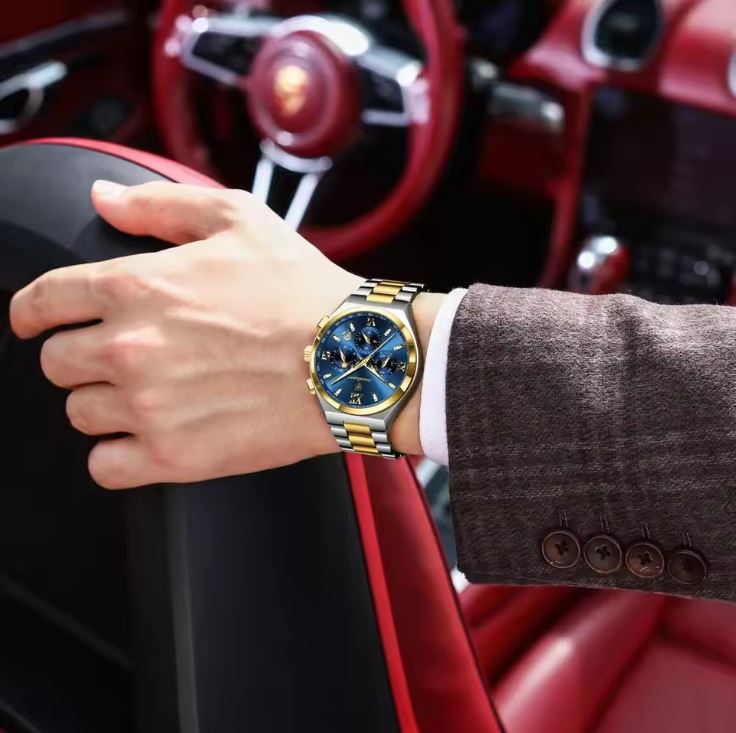 OEDAGAR 688 men’s waterproof stainless steel business watch