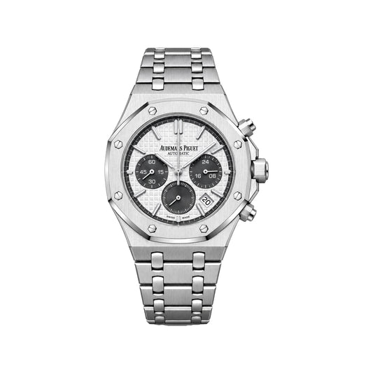 Audemars Piguet Royal Oak Style Chronograph Men's Watch – Panda Dial & Steel Bracelet