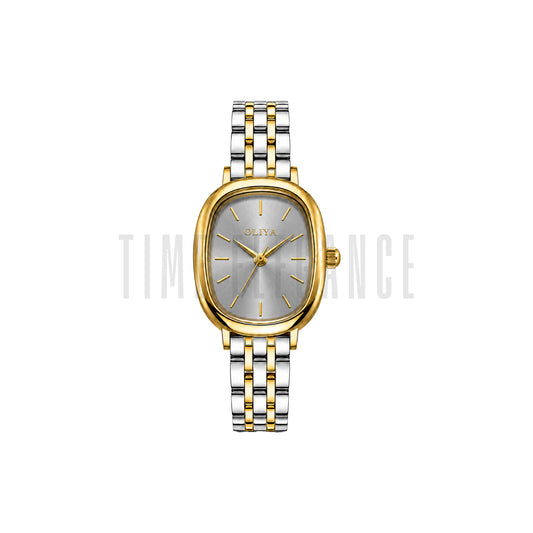 OLIYA 705 Women’s Ash Dial Watch – Gold Silver Bracelet